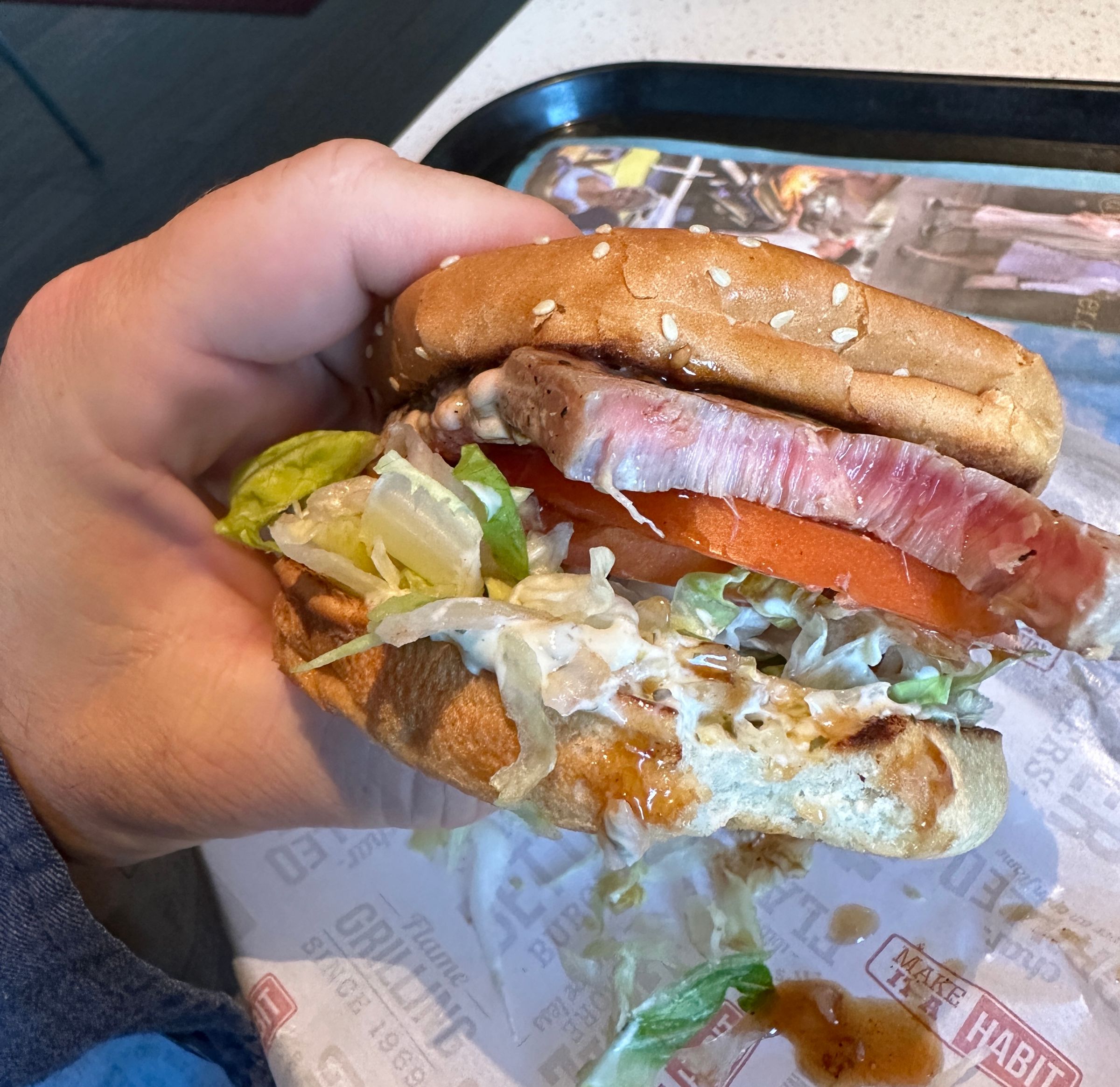 Review Hamburger Habit Ahi Tuna Filet